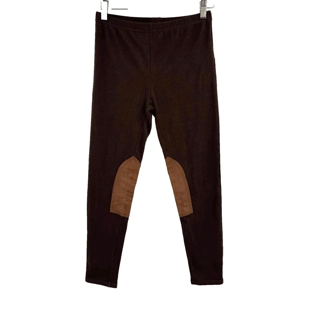 Ralph‎ Lauren Equestrian Inspired Jersey Brown Legging Pants GIrls' 16 XL - Picture 2 of 12